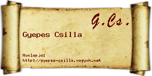 Gyepes Csilla névjegykártya